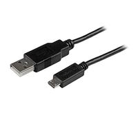 StarTech.com USBAUB2MBK - Cable Carga y sincronización Micro B a USB A para Tablets y móviles, Negro