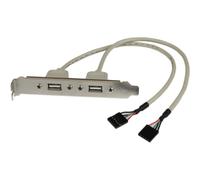 StarTech.com USBPLATE - Adaptador de Placa USB a Hembra de 2 Puertos