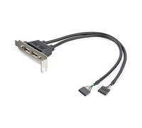 BRACKET 2 PUERTOS USB 2.0 A 2X USBPLATELP