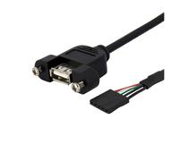 StarTech.com USBPNLAFHD3 3 ft Panel Mount USB Cable, USB A to Motherboard Header