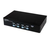 StarTech - Conmutador KVM de 4 Puertos (con Entrada de Audio y Puertos USB)