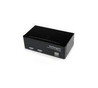 STARTECH Conmutador KVM profesional de 2 puertos USB VGA con cables - Kit de conmutador de monitor, teclado y ratón