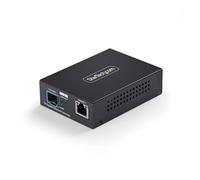 StarTech Conversor de Medios Fibra 10GbE Mono/Multimodo SFP+ (MCM10GSFP2) | Compatible con 10GBASE-T y 10GBASE-X, Jumbo Frames hasta 16K, Auto MDI/MDI-X