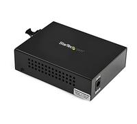 StarTech Conversor de Medios Fibra LC Multimodo Gigabit 550m (MCM1110MMLC) | SFP incluido, Jumbo Frames hasta 9K, Autonegociación y auto MDI/MDI-X, Montaje en pared o rack