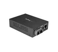 StarTech Conversor de Medios Fibra SC Multimodo Gigabit 550m (MCMGBSCMM055) | Jumbo Frames hasta 9K, Autonegociación y auto MDI/MDI-X, Control de flujo full-dúplex