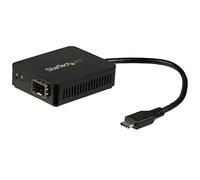 StarTech Conversor USB-C a Fibra Óptica Gigabit 1000Base-SX/LX SFP Abierto | Ranura SFP abierta compatible con MSA, Conexión de fibra para portátil o tablet