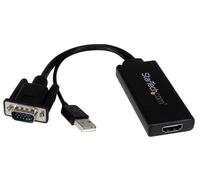 STARTECH Convertidor VGA a HDMI con Audio USB y Alimentación, 1080p