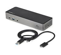 StarTech DK31C3HDPDUE Docking Station USB-C/USB-A para 3 Monitores 4K 60Hz, 85W PD, 6 Puertos USB 3.2 Gen 2, Gigabit Ethernet, HDMI/DisplayPort, para MacBook, Windows, Chrome OS