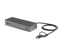 StarTech Dock Híbrido USB-C/USB-A Doble 4K, HDMI y DP, 100W, GbE, Mac | Monitor doble 4K, Hub USB de 4 puertos 5Gbps, Red Gigabit, Audio de 3,5 mm, Compatible con Windows y macOS