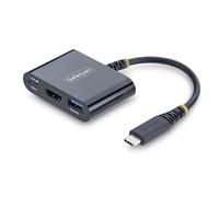 StarTech Dock Hub Multipuertos USB Tipo C a HDMI - Adaptador Multipuertos USB-C a HDMI - Carga de 140W - 5Gbps - 4K60Hz - Negro