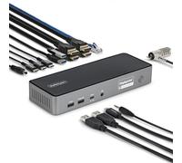 StarTech.com Docking Station Universal USB-C de 3 Pantallas - PD 140W para Carga de MacBook Pro y Windows - 4K 60Hz - TAA