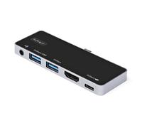 StarTech.com - Adaptador Multipuertos USB C a HDMI 2.0 de 4K 60Hz - Entrega de Alimentación PD de 100W Pass Through - Hub USB 3.