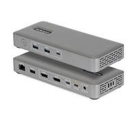 StarTech Docking Station USB4 USB-C Universal sin Controladores de 2 Monitores para macOS/Windows - con Carga de 100W para Portátiles y Red Ethernet de 2,5GbE