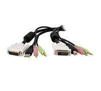 StarTech DVID4N1USB15 - Cable para Switch KVM 4-en-1 (DVI-D Doble Enlace, USB con Audio y micrófono, 4.5 m)