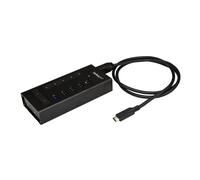 StarTech Estación Acoplamiento USB 7 Puertos, Metal, USB-A a 3x USB-C