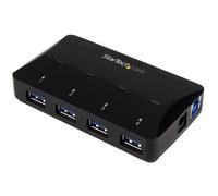 StarTech Estación Dock 4 Puertos USB 3.0 Hub Cargador Dedicado Negro