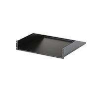 StarTech Estante Rack Voladizo Reforzado 2U, 46cm, 56kg, Negro (CABSHELFHD) | Bandeja voladiza de alta resistencia para rack de 19 pulgadas, Acero laminado en frío SPCC