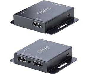 StarTech Extensor HDMI por CAT6/CAT5 4K 30Hz o 1080p 60Hz IR 70m | Audio 7.1, Submuestreo de croma 4:4:4, Carcasa metálica con soportes de montaje, Sin controladores