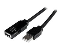 StarTech.com USB2AAEXT15M - Cable alargador USB 2.0 Hi Speed Activo Amplificado, Macho a Hembra USB A, 15 m, Negro
