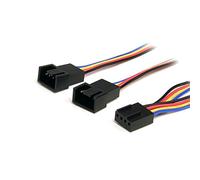 StarTech FAN4SPLIT12 - Cable divisor de 0.3 m (PWM 4 pines), alimentación ventilador fan placa base macho a hembra