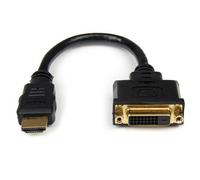 StarTech.com Adaptador de 20cm HDMI a DVI - DVI-D Hembra - HDMI Macho - Cable Conversor de Vídeo - Negro