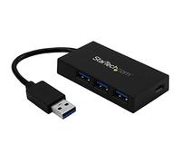 StarTech Hub 4 Puertos, 3x USB-A 1x USB-C, 5Gbps, 3.2 Gen 1 (HB30A3A1CFB) | Concentrador Tipo-A Alimentado por USB, SuperSpeed 5Gbps, Compacto y portátil