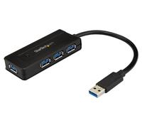 STARTECH Hub USB 3.0 de 4 Puertos con Carga Rápida, 5Gbps