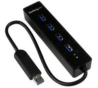 STARTECH Hub USB 3.0 de 4 Puertos - Portátil y Alimentado por Bus