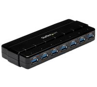 STARTECH Hub USB 3.0 de 7 Puertos para Escritorio con Adaptador de Corriente