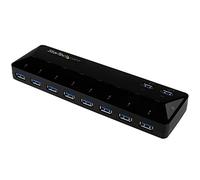 StarTech Hub USB-A 10 Puertos 5Gbps, 2 Puertos de Carga 1,5A (ST103008U2C) | Adaptador universal de 48W incluido, Dos puertos de carga con salida de 1, 5A, Carga BC 1.2 para Apple y Samsung Galaxy