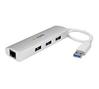 StarTech Hub USB-A 3 Puertos 5Gbps con Ethernet Gigabit, Alimentado por USB