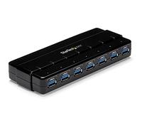 StarTech Hub USB ST7300USB3B – 7 puertos, USB 3.2 Gen 1 5 Gbps, alimentado por USB – Negro