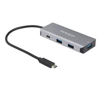 StarTech Hub USB-C 4 Puertos 10Gbps, 3x USB-A y 1x USB-C (HB31C3A1CB) | Alimentado por USB con hasta 15W compartidos, USB 3.2 Gen 2 SuperSpeed, Caja de aluminio compacta y ligera