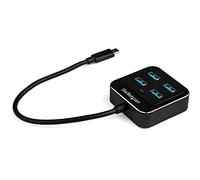 StarTech Hub USB-C 4 puertos USB 3.1 Gen 2 10 Gbps alimentado por bus Negro