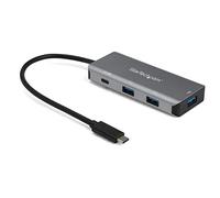 StarTech Hub USB-C 4 Puertos 10Gbps con PD de 100W (HB31C3A1CPD3) | Passthrough PD de 100W: carga el portátil hasta 85W y alimenta el hub con 15W, PD 3.0 sin interrupciones