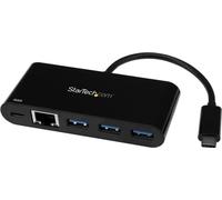 STARTECH Hub USB-C a 3 Puertos USB 3.0 con Ethernet y PD