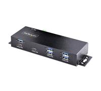 StarTech Hub USB Industrial 7 Puertos 10Gbps, USB-A y USB-C (HB31C5A2CME) | Concentrador industrial montable con protección ESD, Autoalimentado