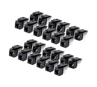 StarTech Paquete de 24 Conectores Keystone Cat6 RJ45 UTP Ethernet - Jack de Pared - 90 Grados de Empujar Tipo 110 - Negro