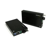 StarTech Kit Conversor de Medios Fast Ethernet Fibra WDM SC - 20km | Comunicación full-duplex, Monitoreo remoto de estado, Full o half-duplex