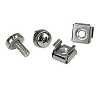 StarTech Kit de 20 Tornillos M5 12mm, Tuercas Jaula y Herramienta, Plata | Incluye herramienta de instalacion de tuercas jaula, Arandelas preinstaladas