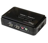 STARTECH Kit de Conmutador KVM USB 2 Puertos con Cables y Audio