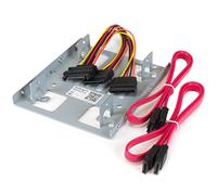 StarTech Kit Soporte Doble 2,5in a 3,5in SATA (BRACKET25X2) | Incluye tornillos, dos cables SATA y cable en Y de alimentación, Instala dos unidades en PC