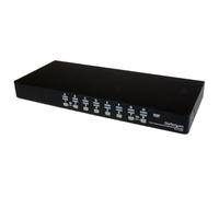 StarTech Kit Switch KVM 1U de 16 Puertos con Cables y OSD (SV1631DUSBUK) | Incluye 16 cables KVM USB de 1, 8m, Combo teclado y raton en un conector USB