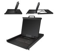 StarTech KVM LCD 19 Pulgadas 1U, Switch Consola de 16 Puertos con Cable y Teclado QWERTY - USB + VGA - 1280x1024 - Negro - RoHS, FCC, UL, CE, PSE, REACH