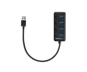 Startech Ladrón USB 4 Puertos USB-A - Hub USB 3.0