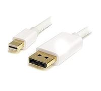StarTech.com Cable de 1m Mini DisplayPort a DisplayPort 1.2 - Cable Adaptador Mini DisplayPort a DisplayPort 4K x 2K UHD - Cable para Monitor Mini DP a DP - Blanco (MDP2DPMM1MW)