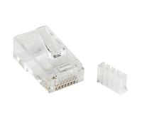 StarTech Pack 50 Conectores RJ45 Cat6 Modulares Cable Sólido (CRJ45C6SOL50) | Para cable de hilo sólido rígido, Se ajusta a todos los cables de red Cat6