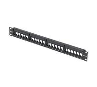 StarTech Panel de Parcheo 1U Keystone en Blanco de 24 Puertos con Barra de Gestión de Cables - Panel de Parcheo Cat6 RJ45 UTP de Rack