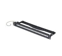 StarTech Panel de Parcheo 1U Keystone en Blanco de 24 Puertos con Barra de Gestiòn de Cables - Panel de Parcheo Cat6 RJ45 STP de Rack