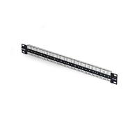 StarTech Panel de Parcheo Keystone Cat6 STP 48 Puertos 1U (C6PANELSTP481U) | Hasta 48 conectores Keystone RJ45 STP o UTP, Diseño modular sin herramientas
